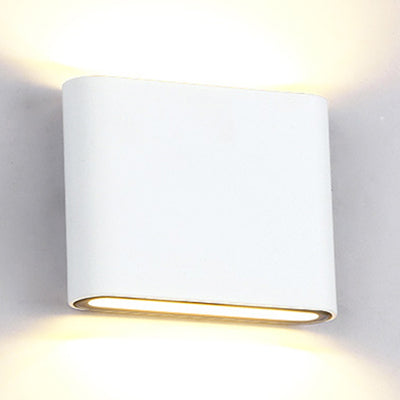 Schwarz/Weiß Rechteckige Wandwaschleuchte Modern Stilvoll Warm/Weiß Licht LED Aluminium Wandleuchte für Flur, 4.5"/7" B | Karnz