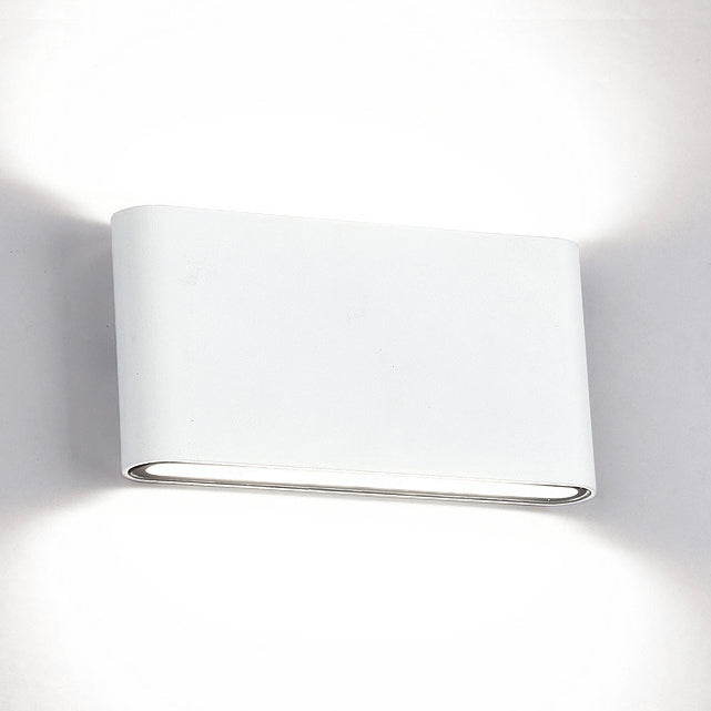 Schwarz/Weiß Rechteckige Wandwaschleuchte Modern Stilvoll Warm/Weiß Licht LED Aluminium Wandleuchte für Flur, 4.5"/7" B | Karnz
