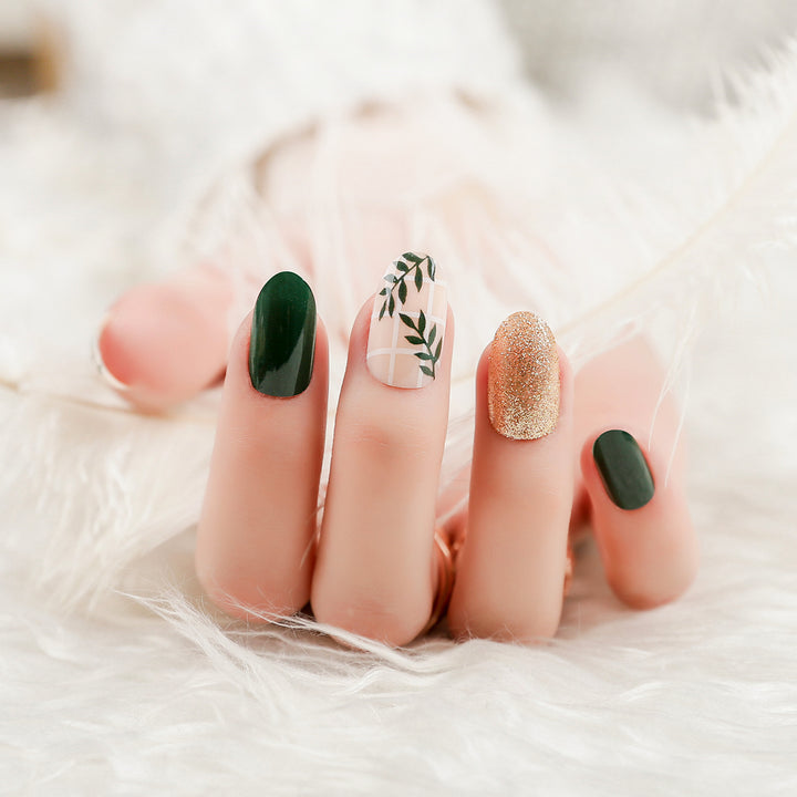 Künstlerische Botanische Press-On Nagelspitzen