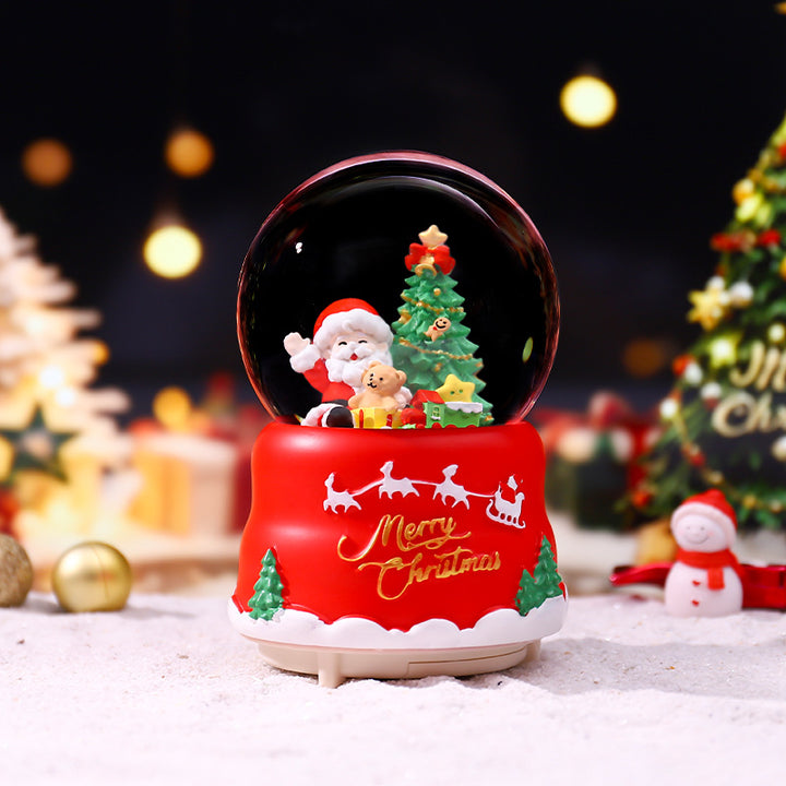 Weihnachts-Schneekugel mit Licht und Musik