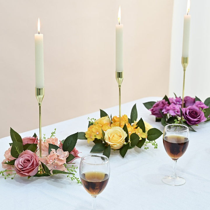 Künstlicher Rosen-Kerzenkranz, 20 cm