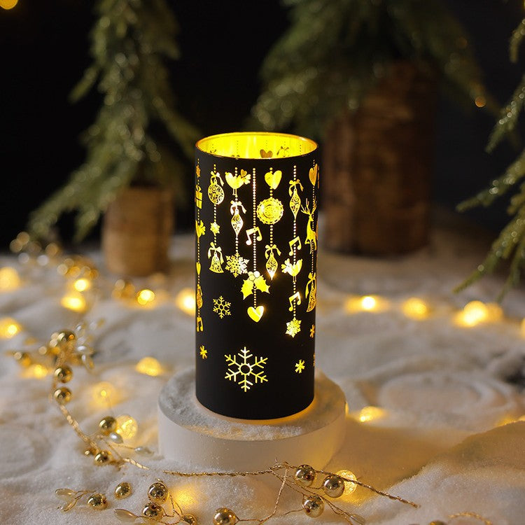Beleuchtete Glas-Dekoration für Weihnachten