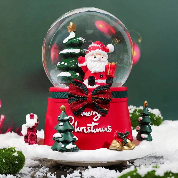 Weihnachtliche Schneekugel-Spieluhr