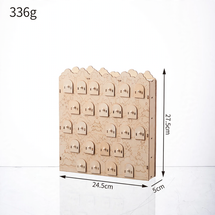 Beleuchteter Holz-Adventskalender mit LED