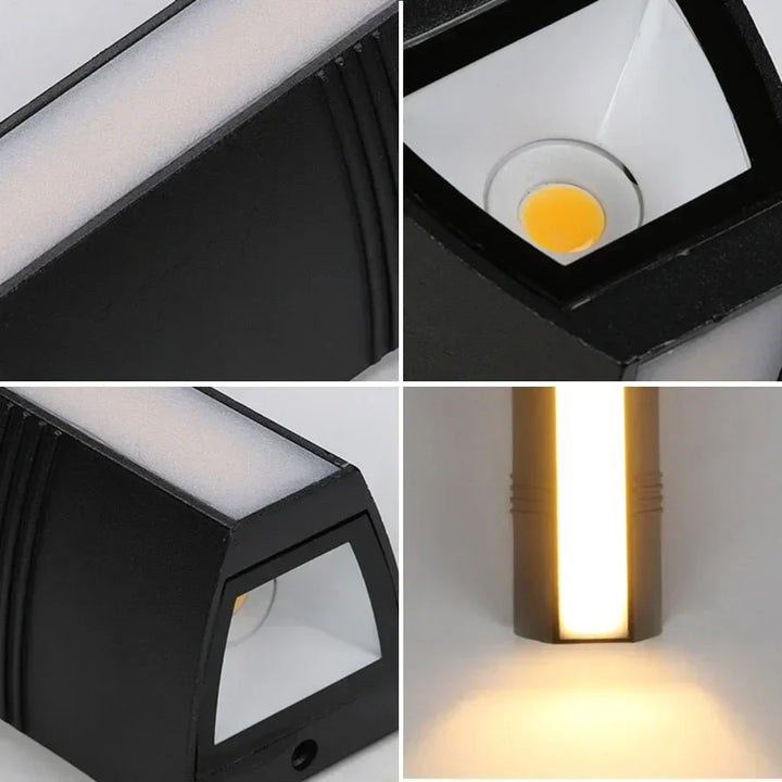Wasserdichte LED-Wandlampe für Außenbereiche - GlowGuard, energieeffizient und wetterbeständig, ideal für Terrasse und Garten | Karnz