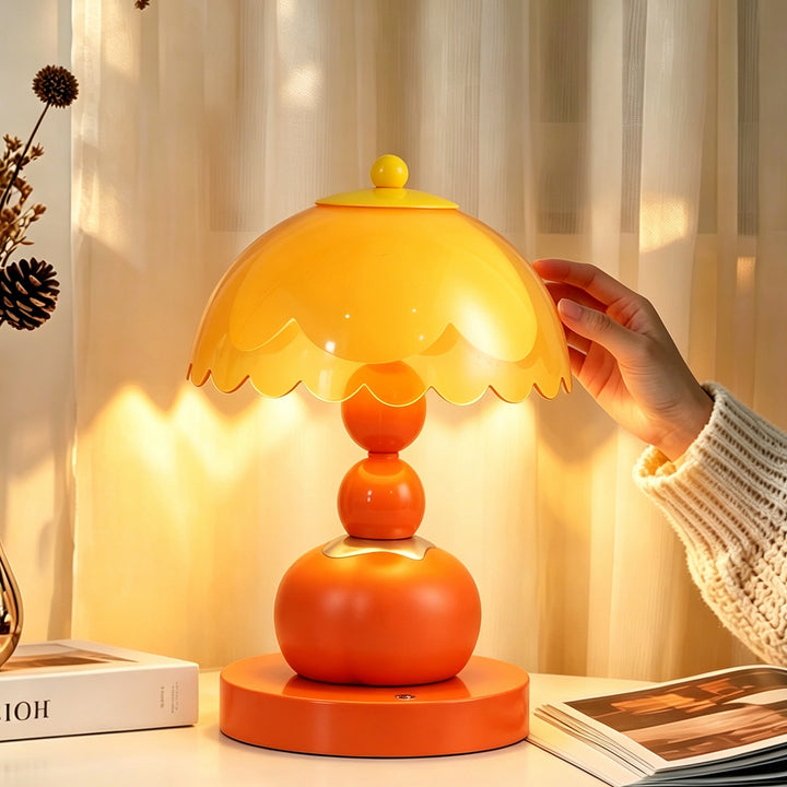Kaki-Tischlampe, kreatives Design, Dekoelement