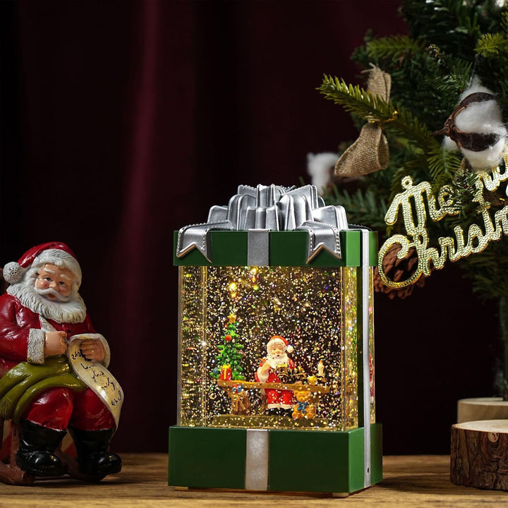 Dekorative LED-Schneekugel-Spieluhr im Geschenk-Design