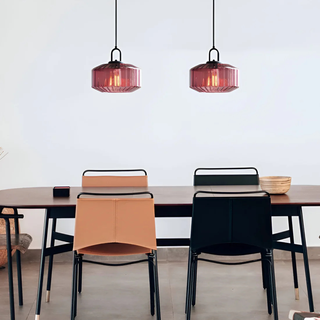 Karnz | Retro Farbige Glaspendelleuchte