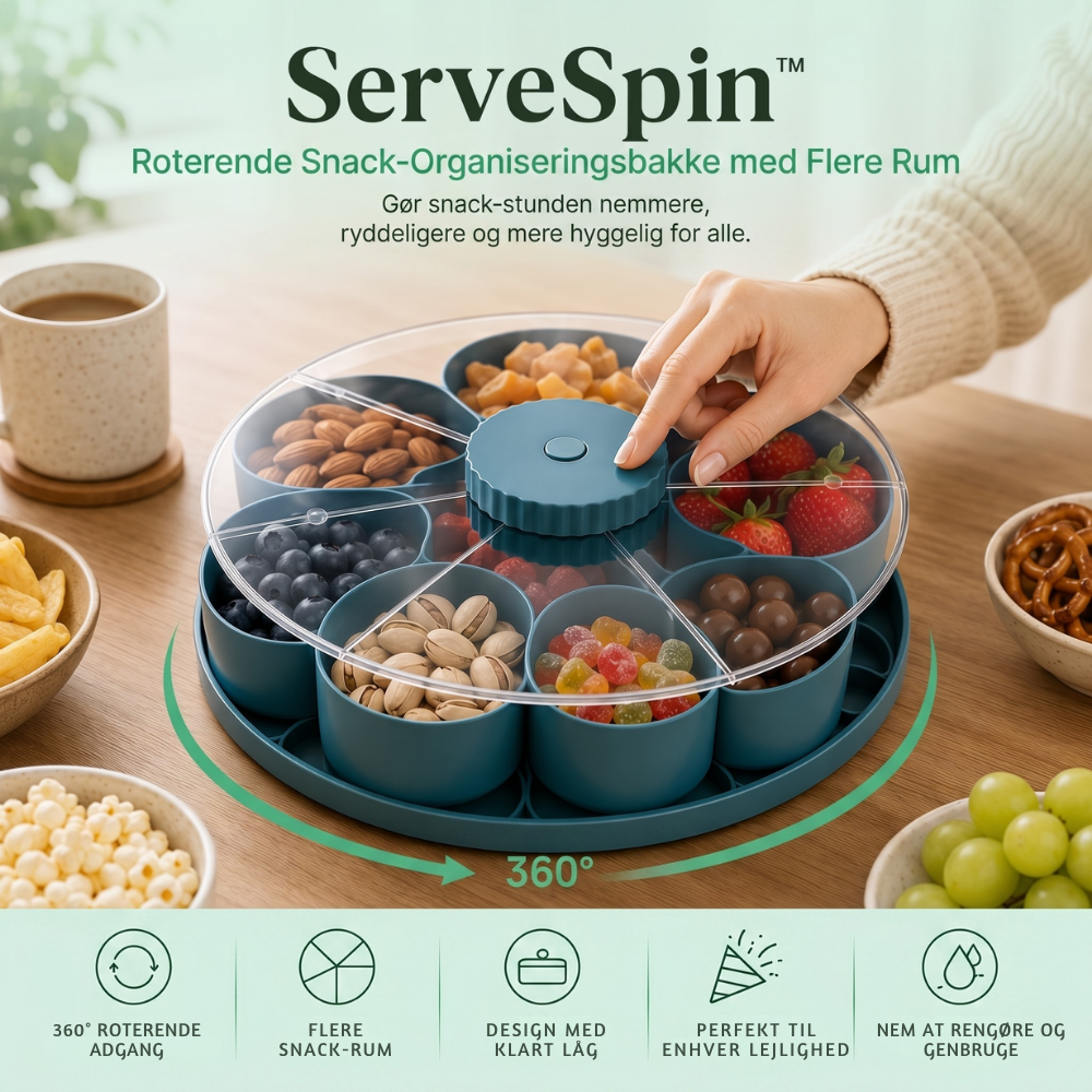 ServeSpin Drehtablett mit Fächern | Karnz