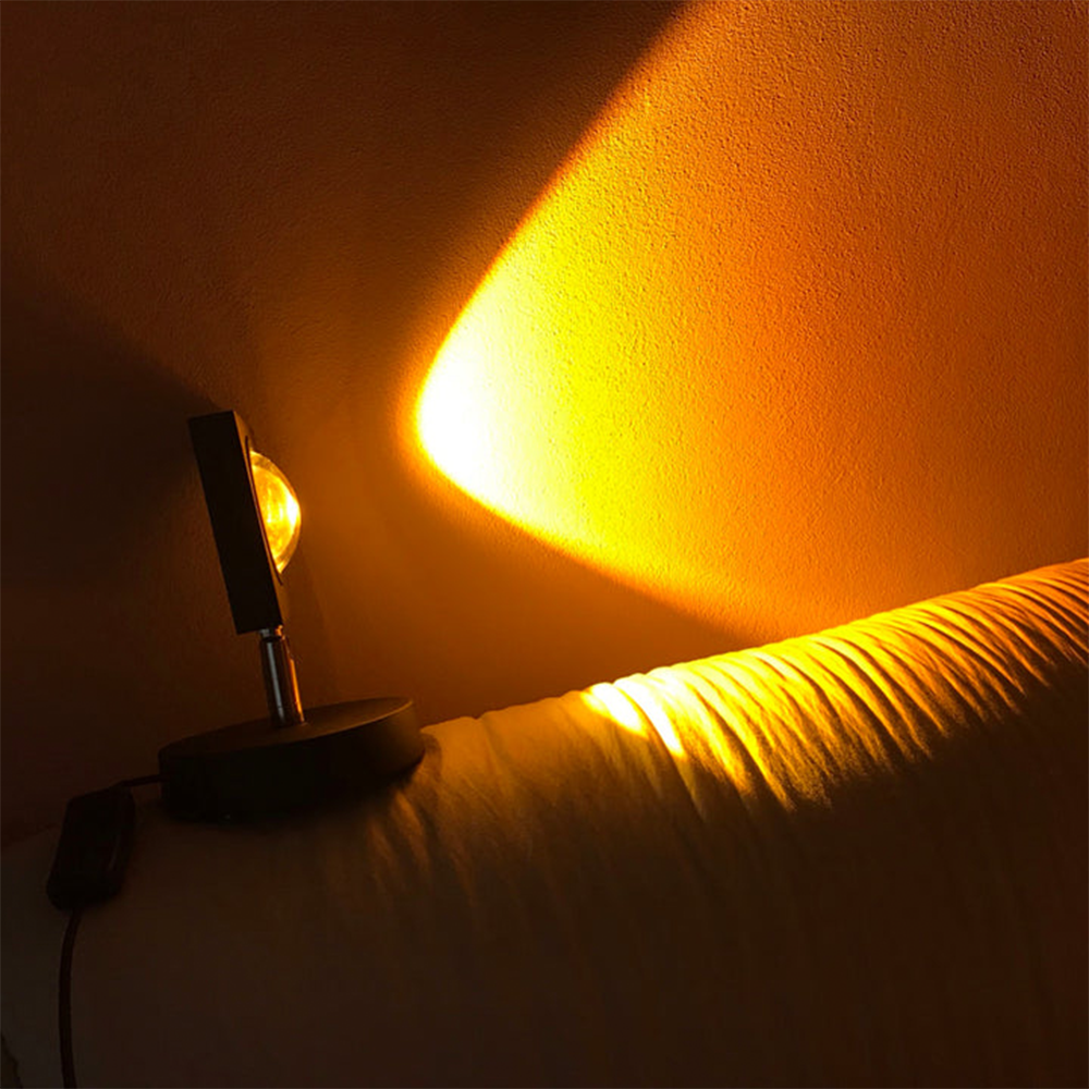 SunsetLuxe - Retro Sonnenuntergang Tischlampe | Warmes LED Umgebungslicht für Schlafzimmer und Wohnzimmer | Karnz