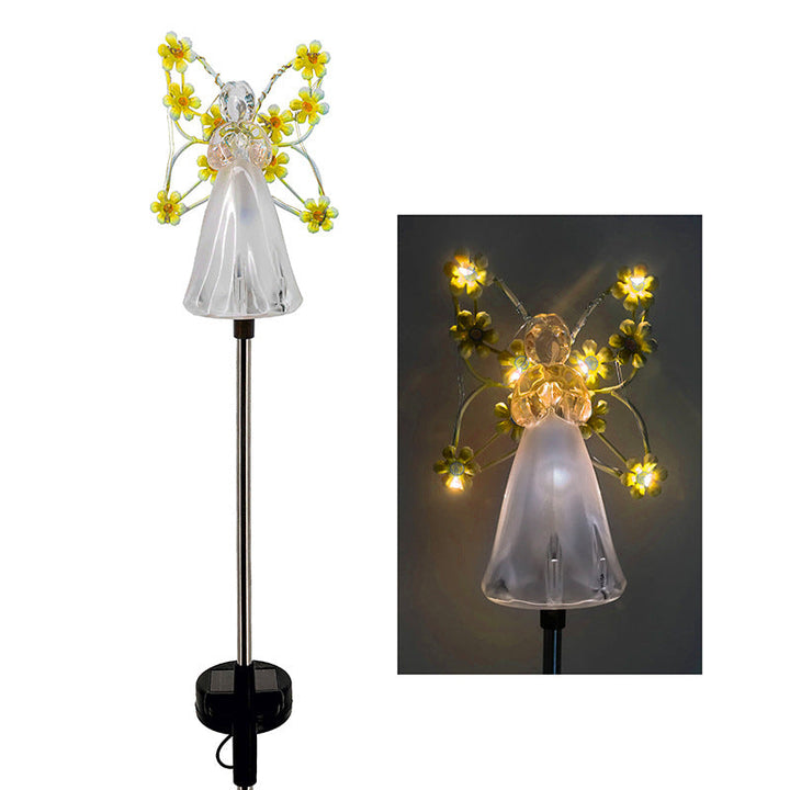 Luminous Haven Solar-Engel-LED-Gartenleuchte – Elegante Außenbeleuchtung für Gärten und Gedenkstätten
