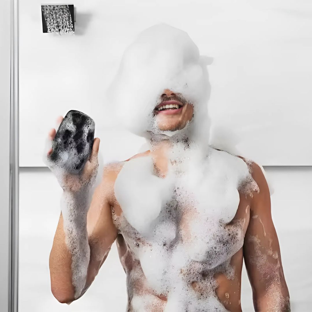 PureGlide | Silikon-Bad-Handschuh – Antimikrobielle Peeling – Hygienisches schnell-trocknendes Design – Verwendung in der Dusche für empfindliche Haut Karnz