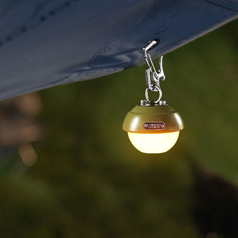Zeitgenössische kreative wasserdichte Orb-Metall-PC-LED-Camping-Außenleuchte für Außenpatio | Karnz