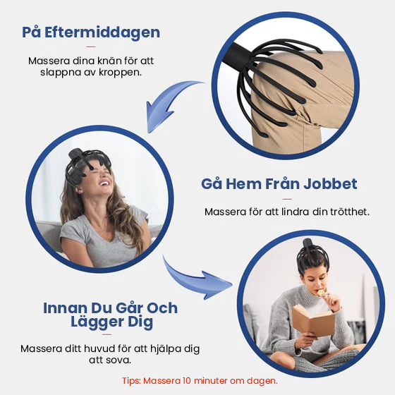 Kopfmassagegerät mit Oktopus-Motiv