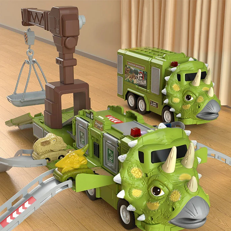 Neues Dinosaurier Transformations Ingenieur Lkw Schienen Spielzeugset Karnz