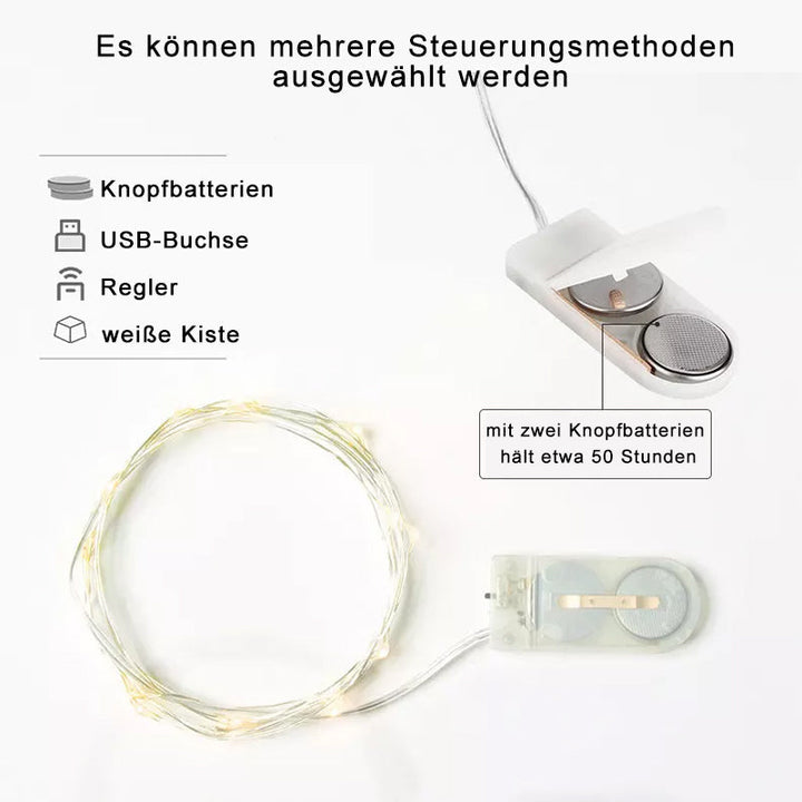 Dekorative USB-Kupferdraht-Lichterketten | Karnz