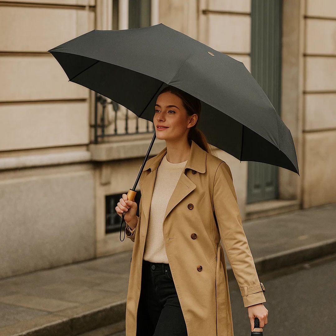 UrbanBrolly | Mini faltbarer Regenschirm UV – Sonnenschutz UPF 50+ – Wasserabweisend – Leicht und taschenfreundlich für die Reise Nutzung Karnz
