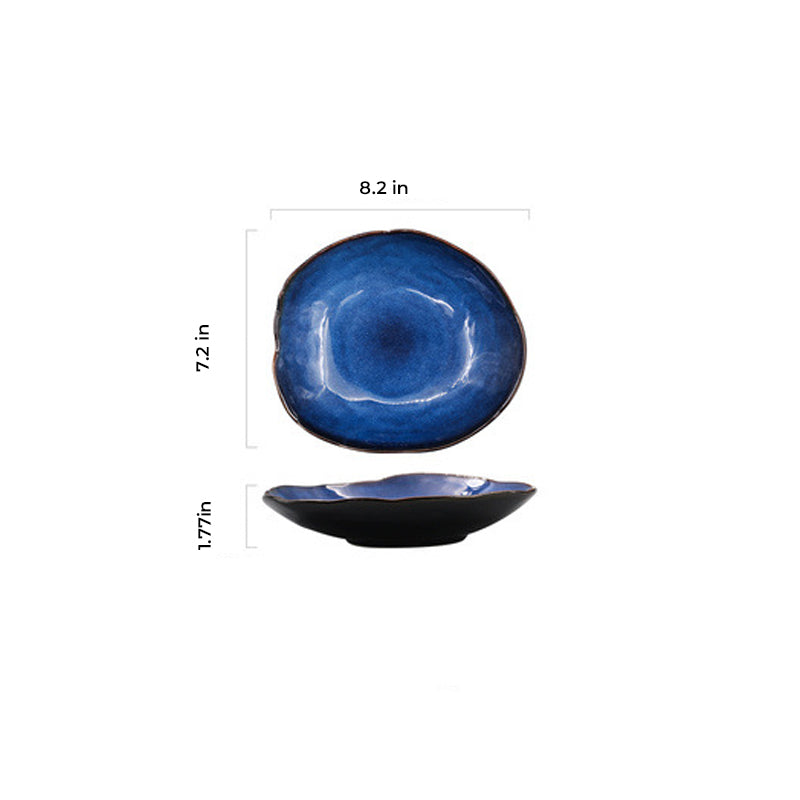 Ozeanwellen Tiefblaue Platte | Karnz