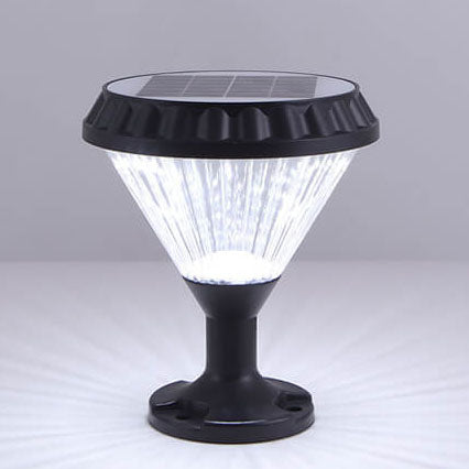 Modernes schwarzes Solar-Druckguss-Aluminium-Glas-Außen-Patio-Wasserdicht-Säulen-Hochlicht | Karnz