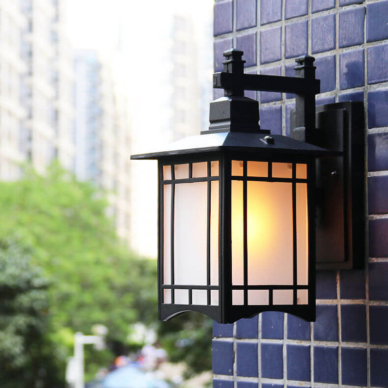 Moderner wasserdichter Solar-Aluminium-Chinesischer Pavillon Form 1-Licht-Wand sconces Lampe | Karnz