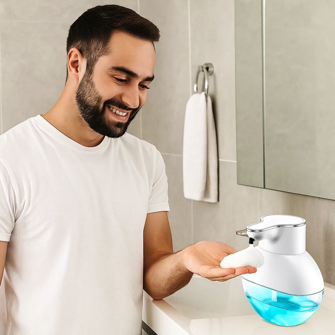 PureFoam | Touchless Schaumseifenspender – Infrarotsensor – IPX5 wasserdicht – USB wiederaufladbar Hygiene Karnz