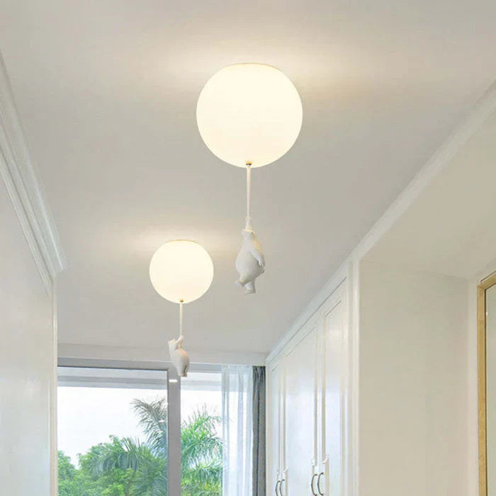 Kinder-Deckenlampe mit Bär und Ballon - CloudBear | Karnz