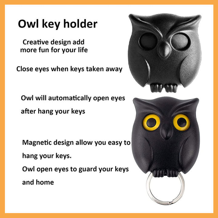 🦉Der Schlüsselguard ist eine zuverlässige Eule - süßer Nacht-Eulen-Schlüsselhalter mit automatischen Augenöffnen- und -schließen | Karnz
