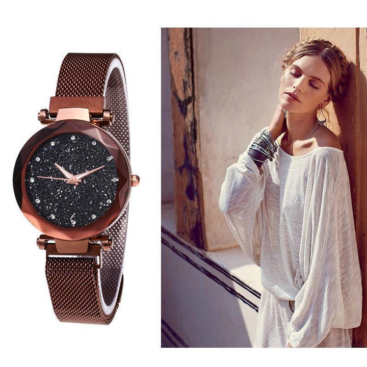 Wasserdichte Sternenhimmel Mädchen Armbanduhr | Karnz