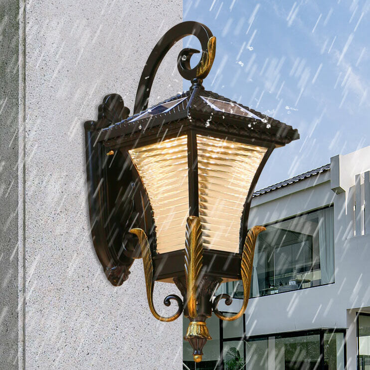 Europäischer Stil Retro Aluminium Wasserdicht Außen 1-Licht Wandlampe | Karnz
