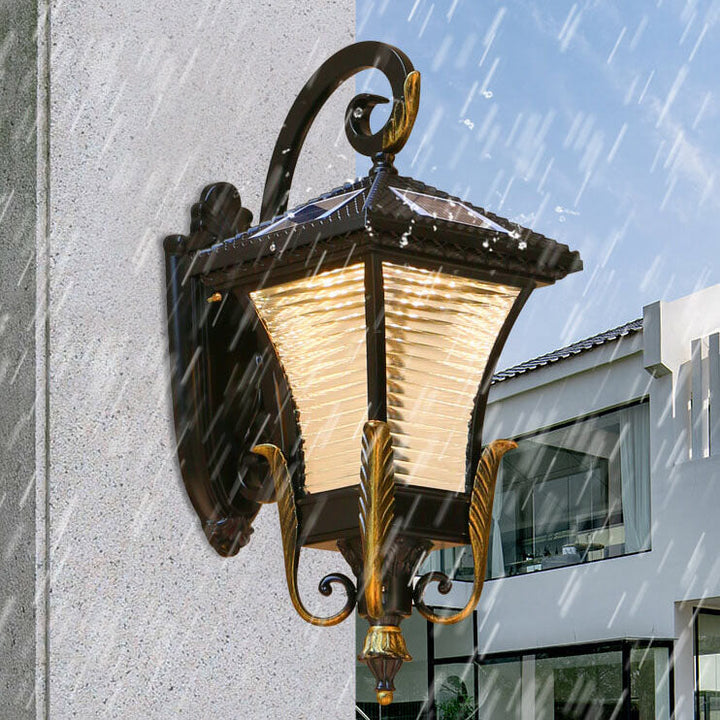 Europäischer Stil Retro Aluminium Wasserdicht Außen 1-Licht Wandlampe | Karnz