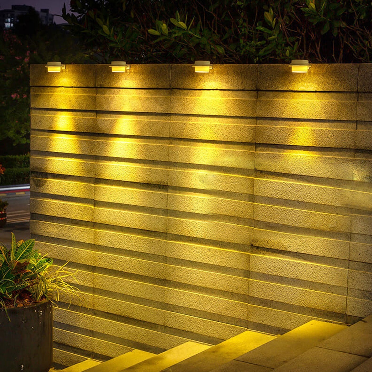 Solarzylinder-LED-Außen-Wasserdichte-Zaun-Wand-Sconces-Lampe | Karnz