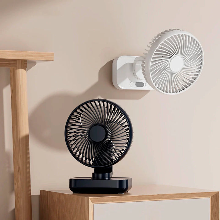 Tragbarer wiederaufladbarer USB-Schreibtischventilator mit 4 Geschwindigkeiten | Karnz