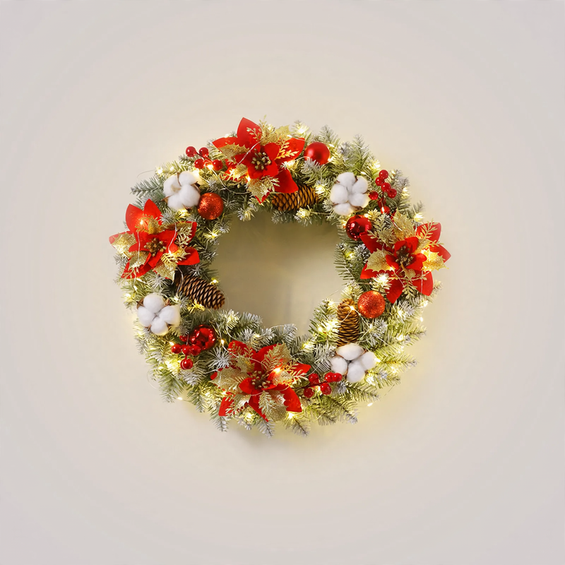 Weihnachtskranz mit Beleuchtung