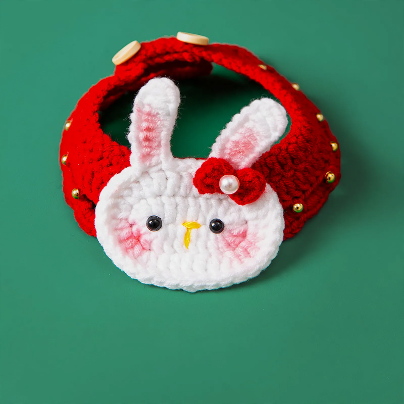 Handgestricktes Halstuch für Katzen