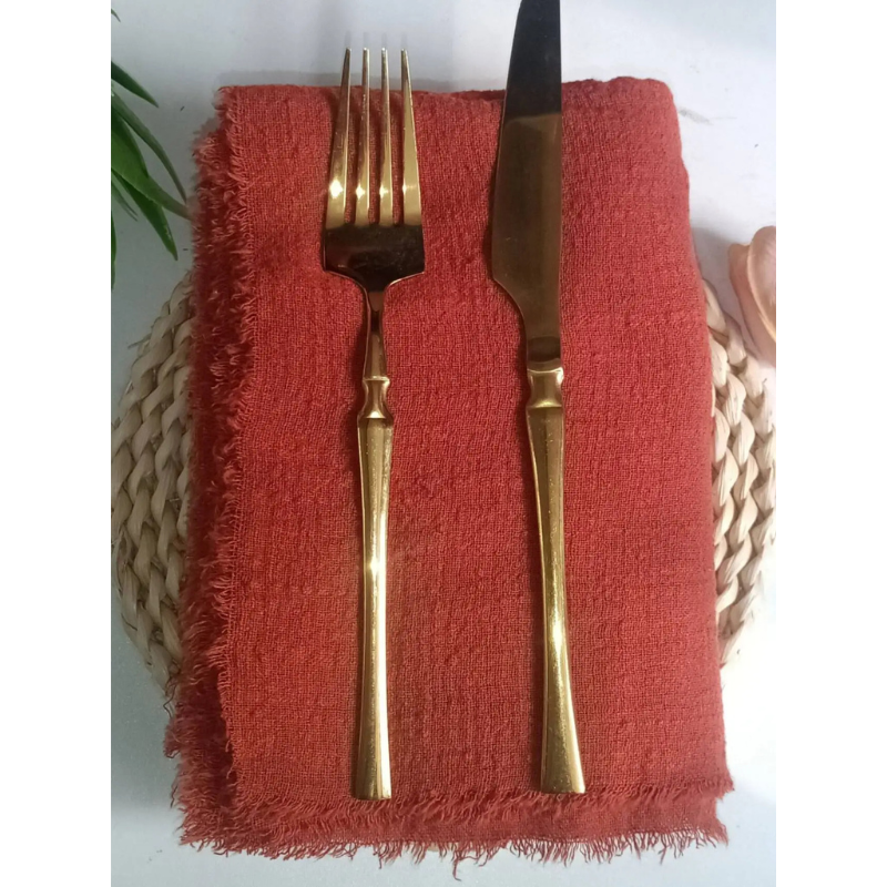 12pcs Baumwoll-Leinen Tischservietten Tischdekoration Stoffservietten | Karnz