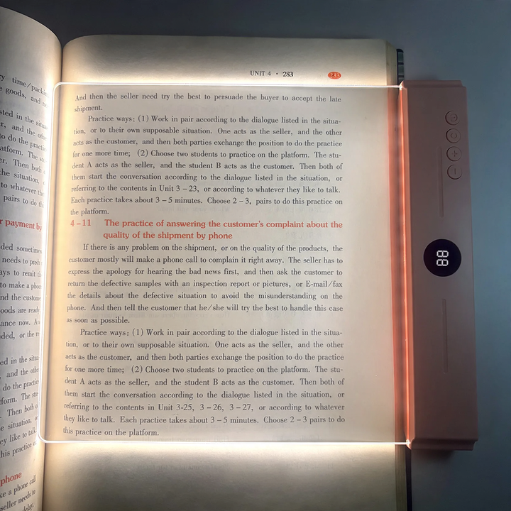 Tragbare LED-Klemmleuchte für Bücher und E-Reader