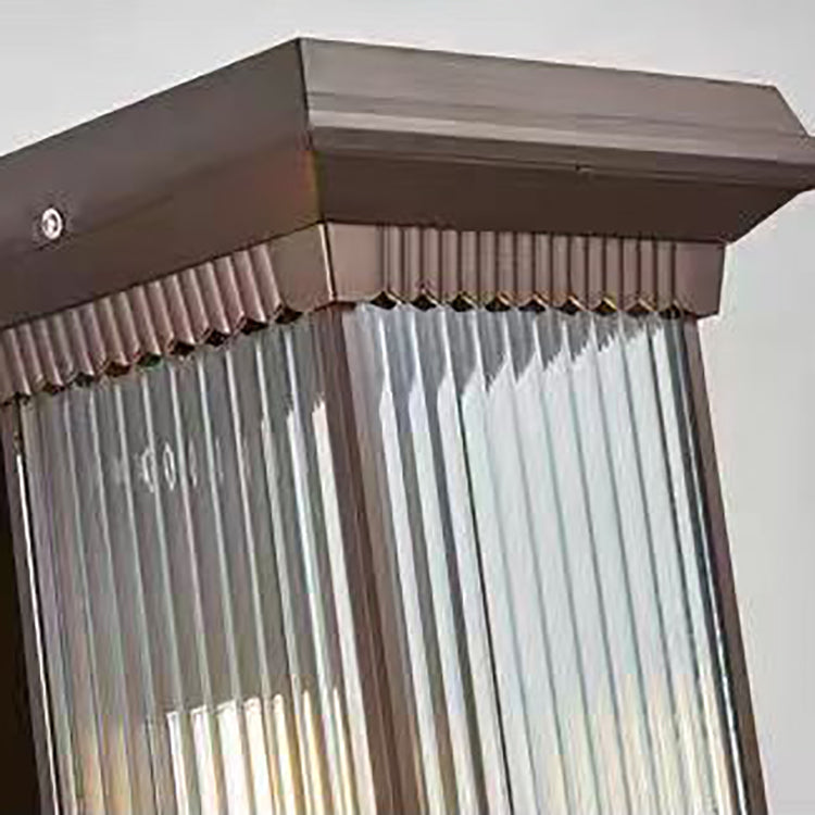 Modern Minimalist Wasserdicht Rechteck Aluminium Glas 1/2 Licht Außen Wand Sconce Lampe Für Garten | Karnz