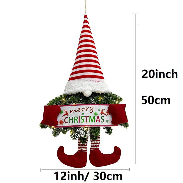 Weihnachtskranz mit Weihnachtsmann-Motiv