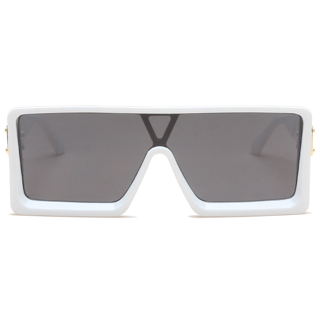 Damen große, quadratische Sonnenbrille mit durchgehendem Verlauf Karnz