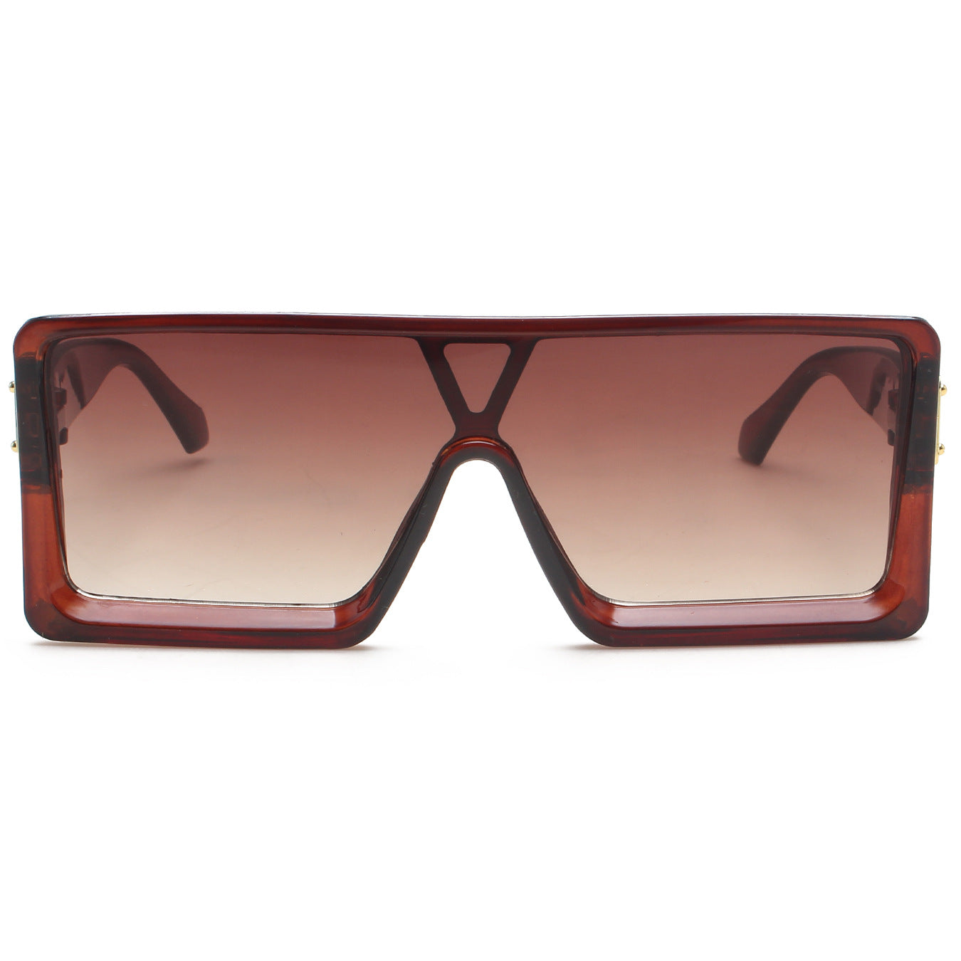 Damen große, quadratische Sonnenbrille mit durchgehendem Verlauf Karnz