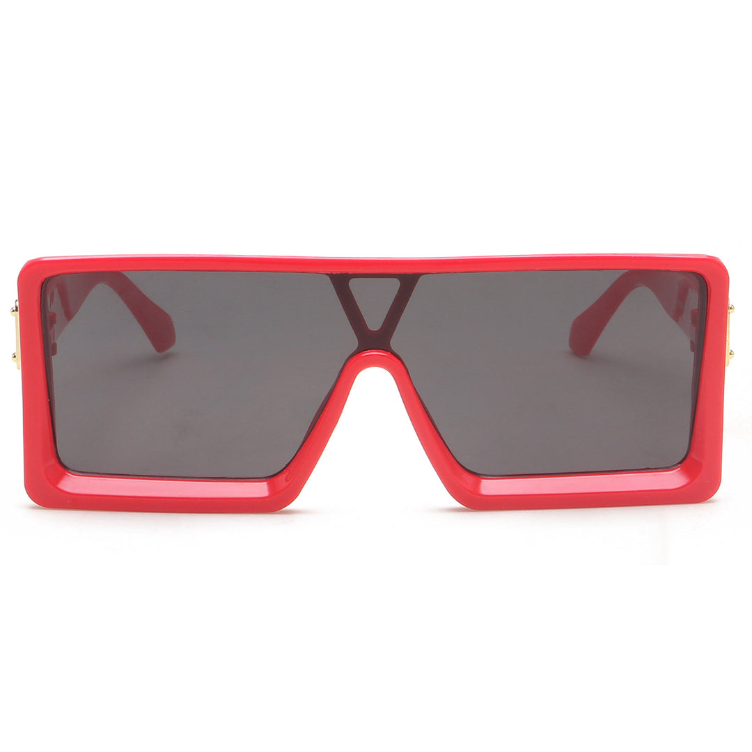 Damen große, quadratische Sonnenbrille mit durchgehendem Verlauf Karnz