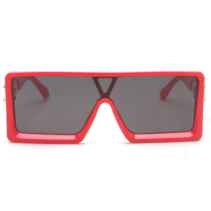 Damen große, quadratische Sonnenbrille mit durchgehendem Verlauf Karnz