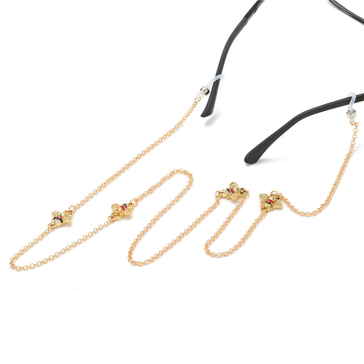 Elegante mit Kristallen verzierte Brillenhalterkette Karnz