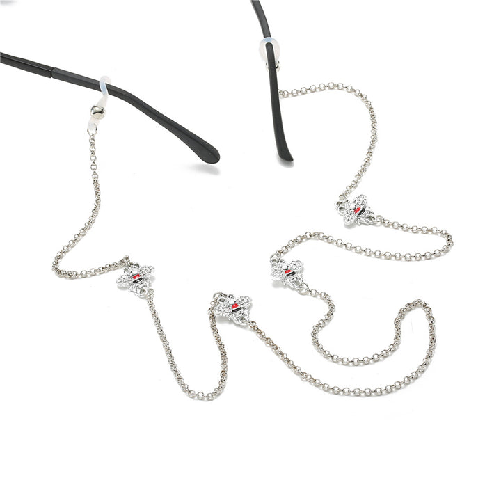 Elegante mit Kristallen verzierte Brillenhalterkette Karnz
