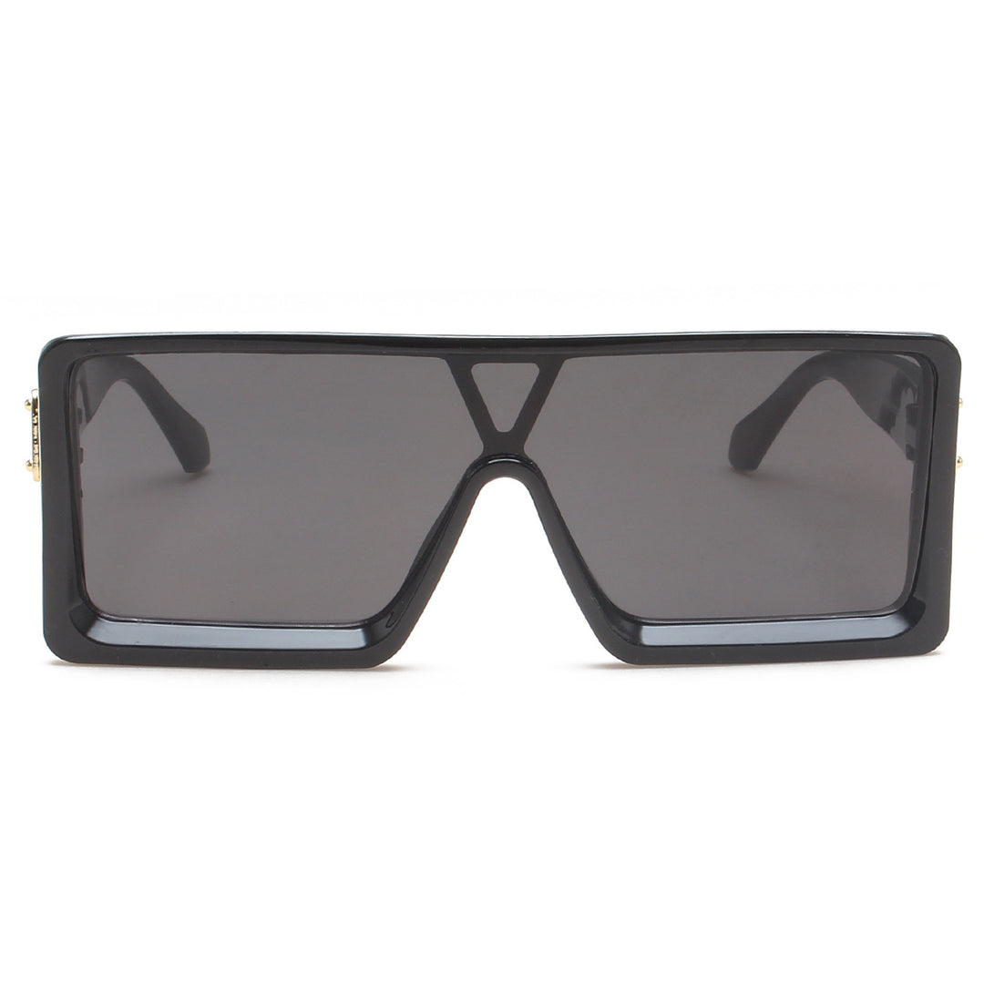 Damen große, quadratische Sonnenbrille mit durchgehendem Verlauf Karnz