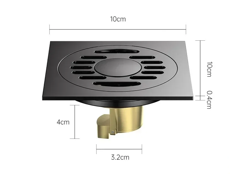 AquaShield Quadrat Edelstahl Bodenablauf Karnz