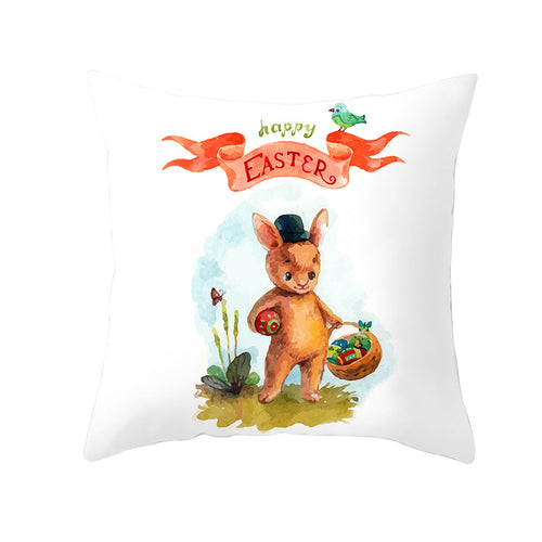 Dekoratives Ostern Aquarell Hase Kissenbezug