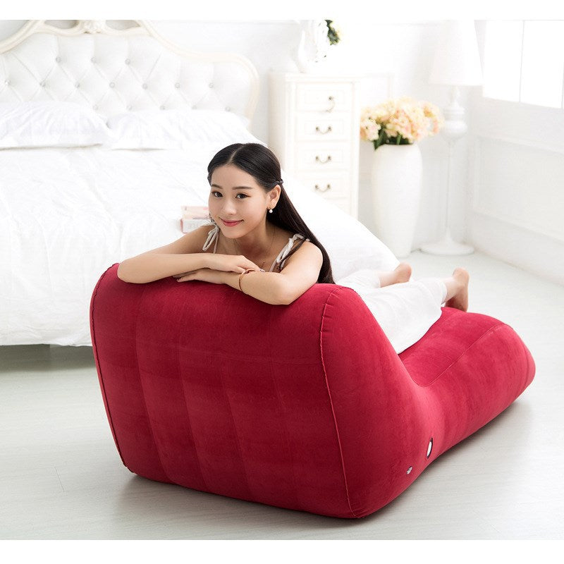 Damen Bequeme Aufblasbare Relaxliege mit ergonomischer Rückenstütze Karnz
