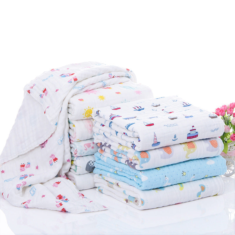 Weiches Baumwoll-Multi-Print-Babydecke Karnz