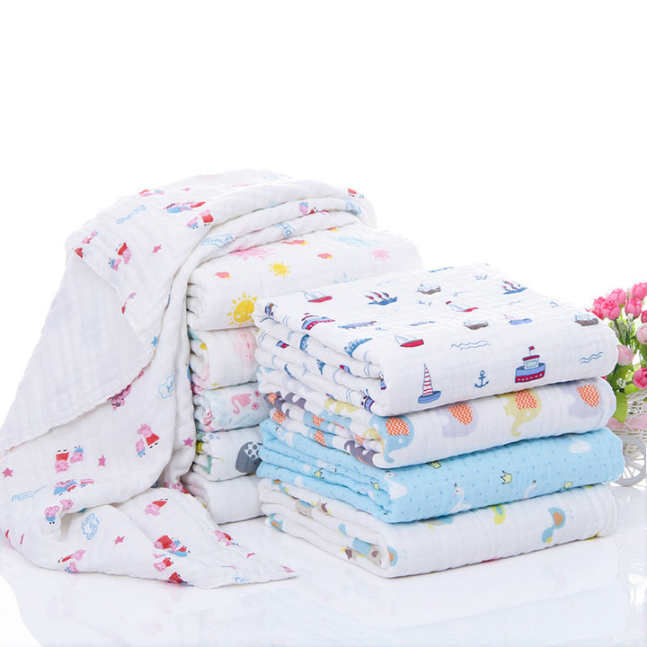 Weiches Baumwoll-Multi-Print-Babydecke Karnz